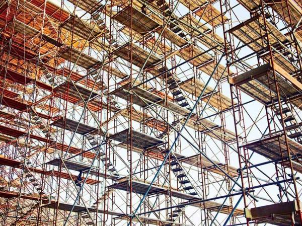Photograph Robert Wilson Ndia Scaffolding on One Eyeland